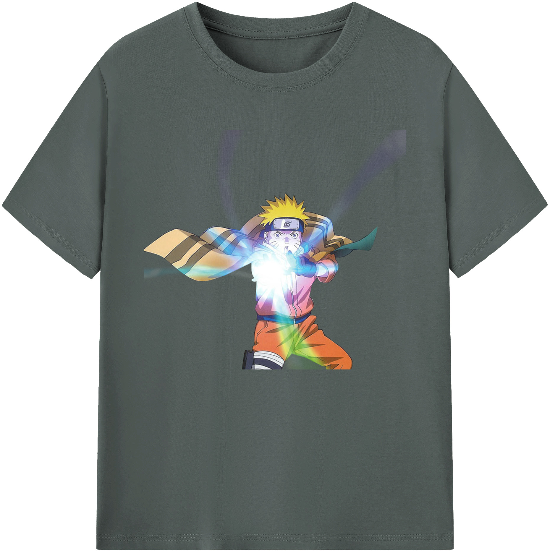 （画像用） NARUTO -ナルト- うずまき ナルト Uzumaki Naruto 綿100％ メンズ半袖Tシャツ｜肌触りやわらか＆通気性